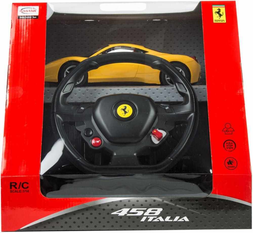Masinuta cu telecomanda volan Rastar Ferrari 458 Italia 1:14