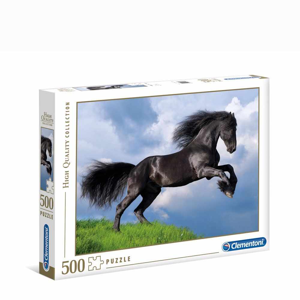 Puzzle 500 piese Clementoni Fresian Black Horse