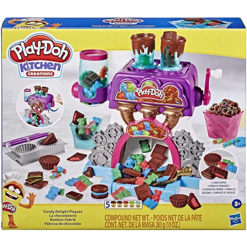 Set plastilina fabrica de ciocolata Hasbro Play Doh Kitchen Creations Candy Shop
