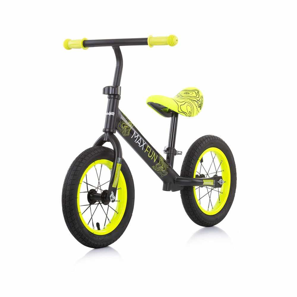 Bicicleta fara pedale unisex 12 inch Chipolino Max Fun Verde