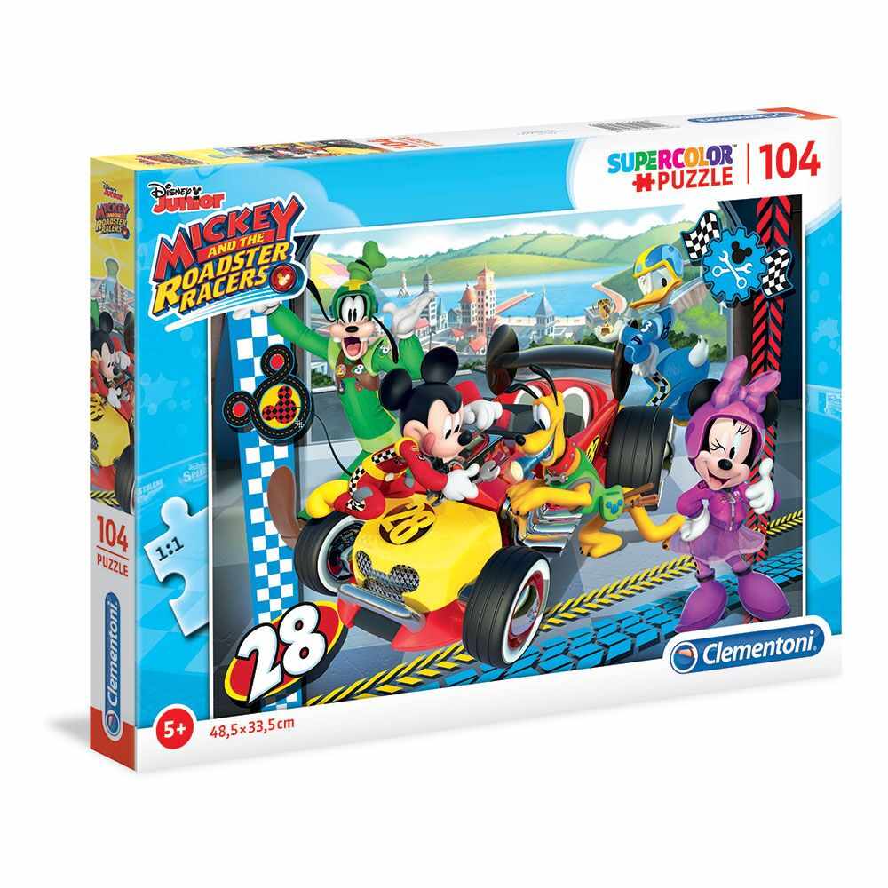Puzzle 104 piese Clementoni Mickey And The Roadster Racers