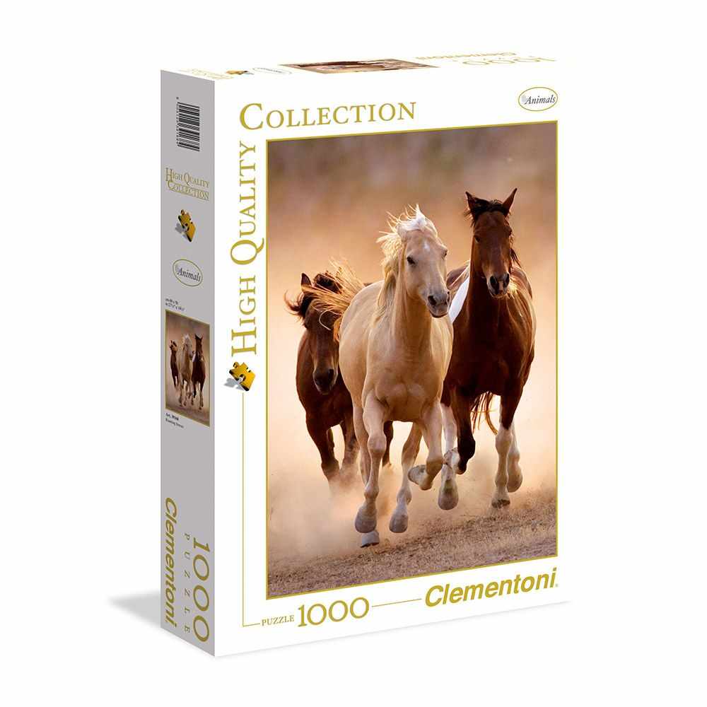 Puzzle 1000 piese Clementoni High Quality Collection Running Horses