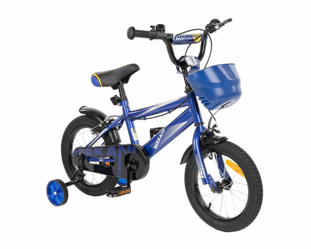 Bicicleta 14 inch Makani cu roti ajutatoare Diablo Blue