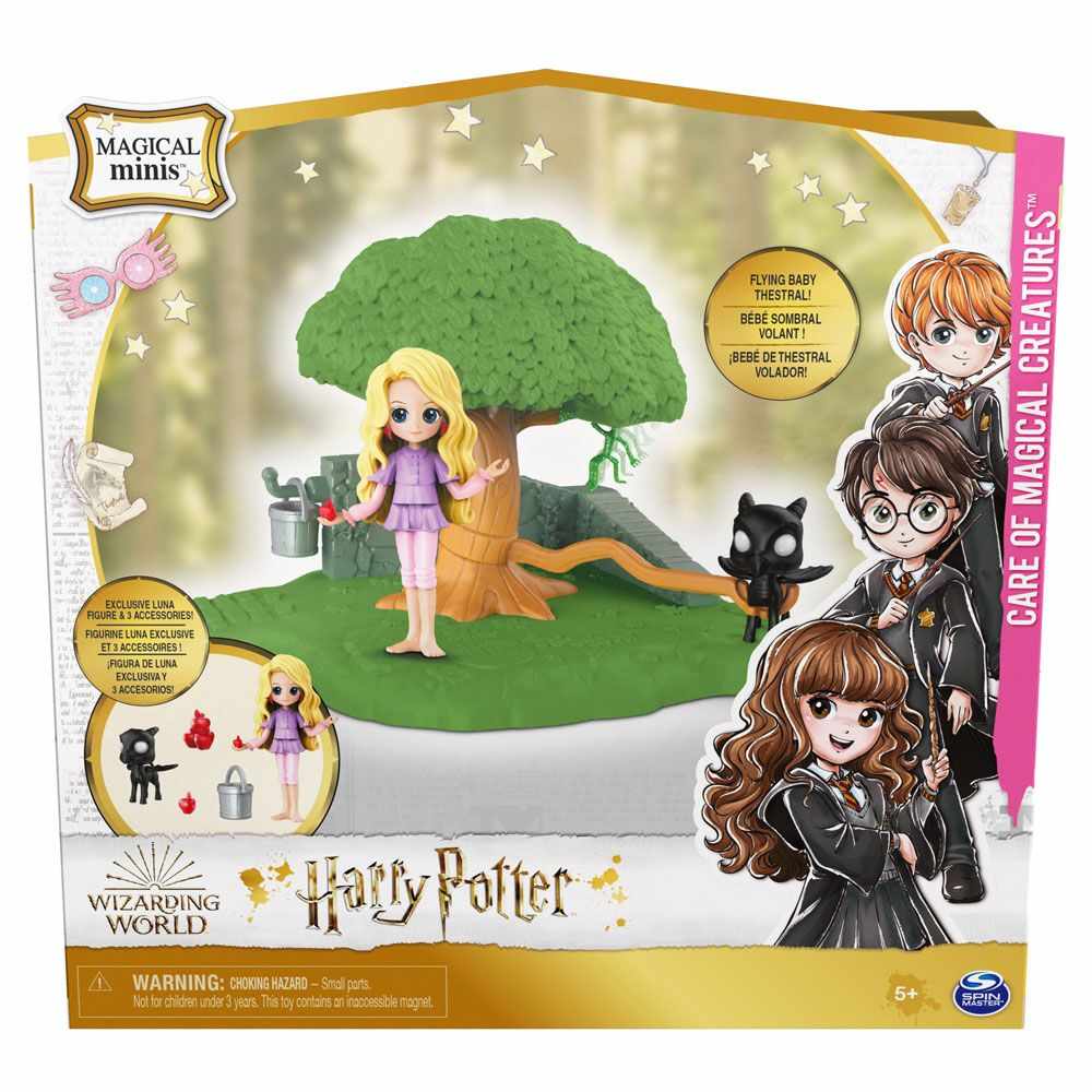Set de joaca Harry Potter Gradina creaturilor magice cu figurina Luna Loovegood