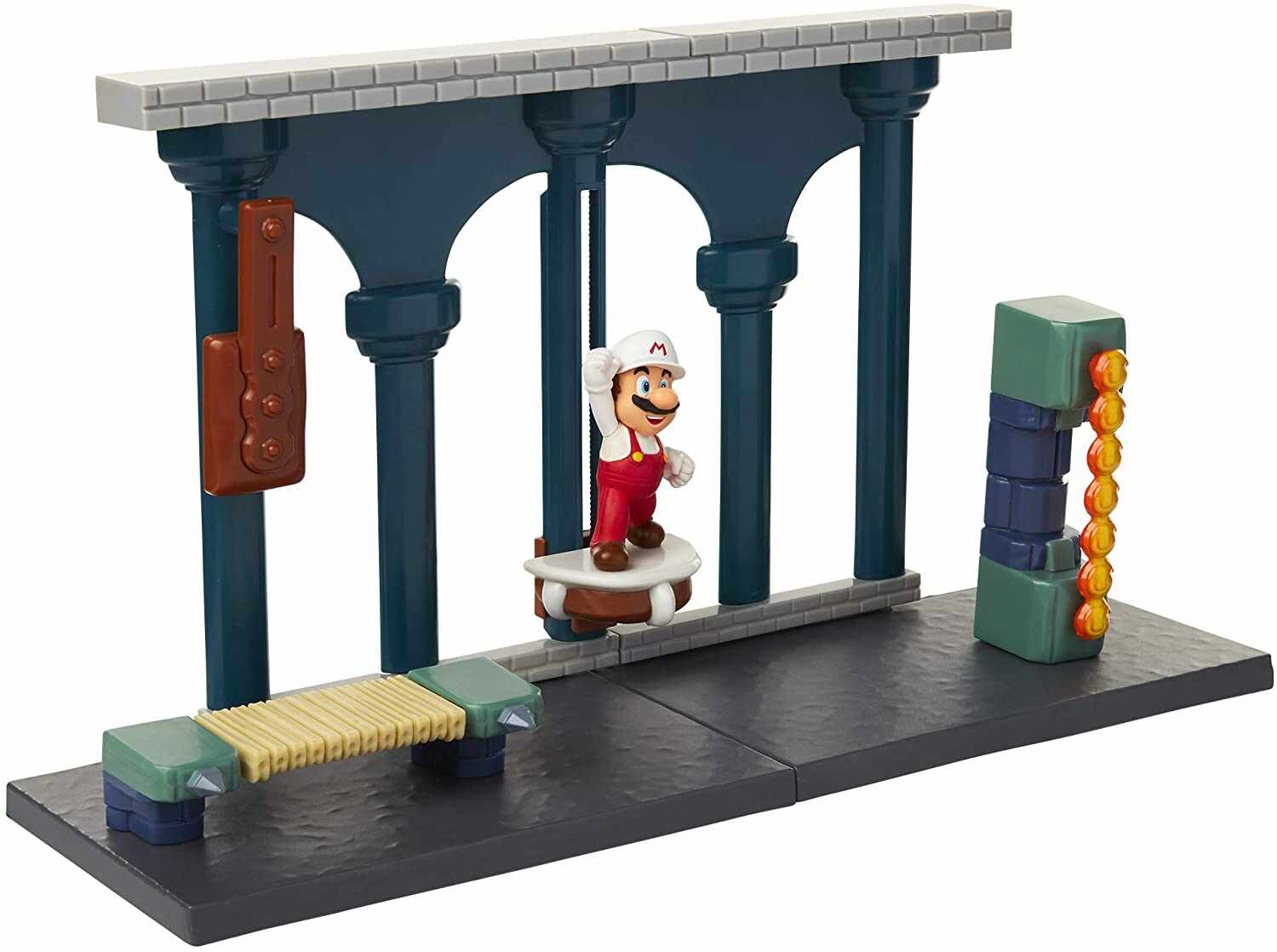 Set de joaca Super Mario Lava Castle cu figurina 6 cm