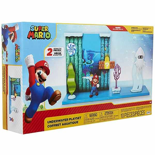 Set de joaca Super Mario Underwater cu figurina 6 cm