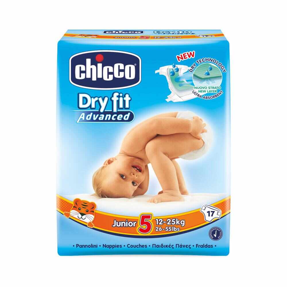 Scutece Chicco Dry Fit Advanced Junior, nr.5, 12-25kg, 17buc