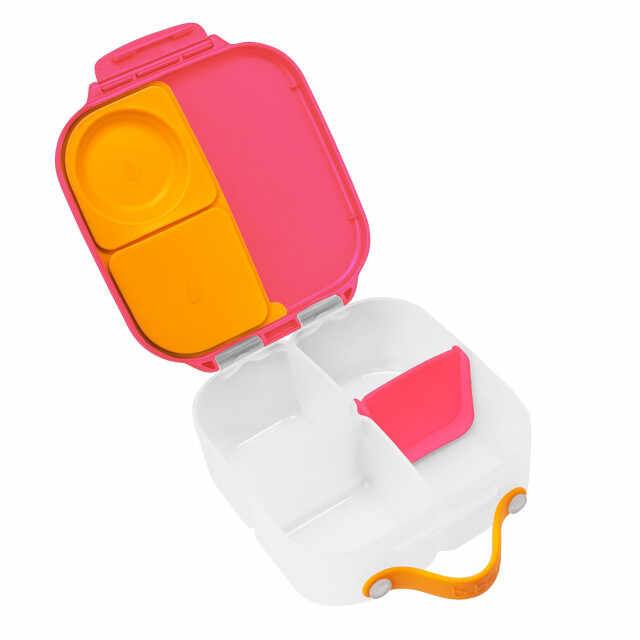 Caserola compartimentata Mini Lunchbox b.box roz cu portocaliu