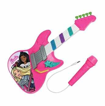 Jucarie muzicala Barbie chitara si microfon cu sunete si lumini