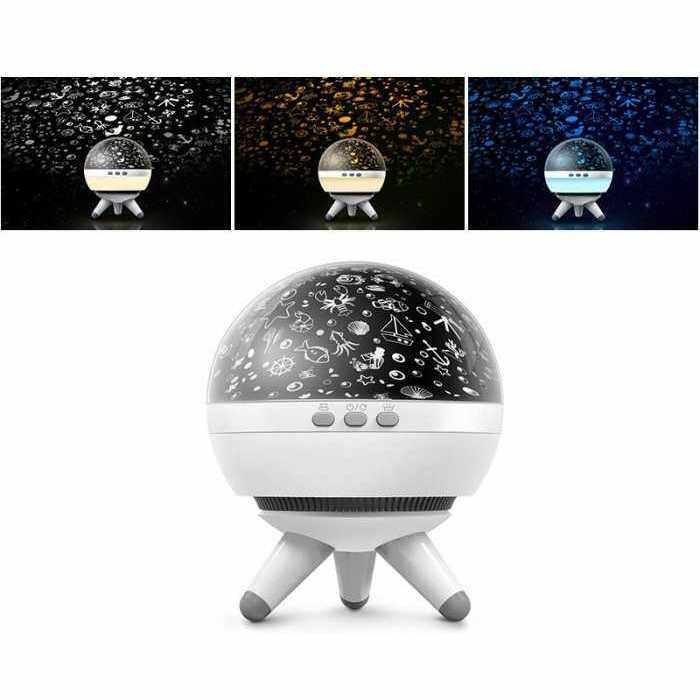 Lampa de veghe cu proiector rotire 360 grade Dream Planet Cosmolino