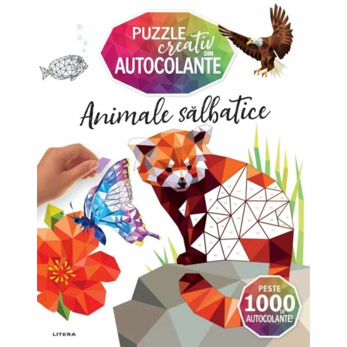Animale salbatice, Puzzle creativ din autocolante