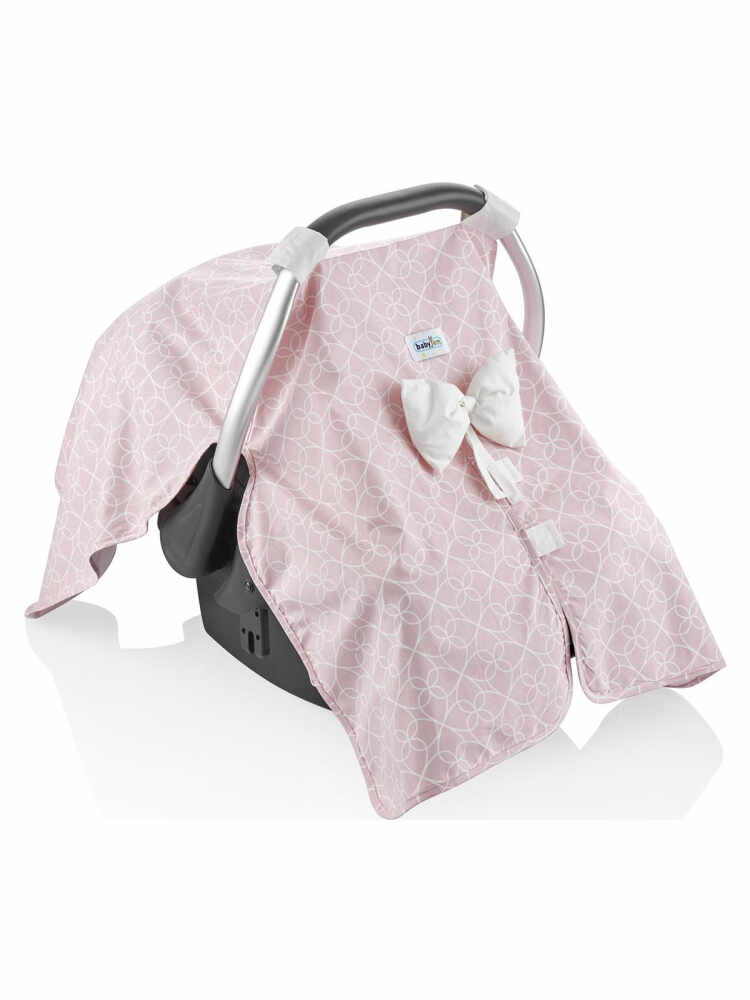 Parasolar BabyJem pentru scaun auto 0-13 kg Infant Cover Roz