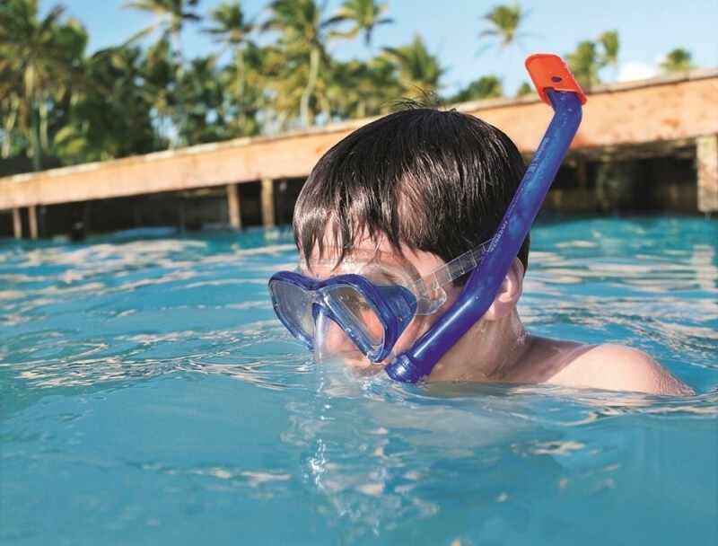 Set snorkeling pentru scufundari copii Bestway 24023 albastru