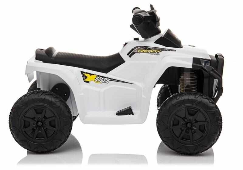 ATV Quad electric pentru copii XH116 LeanToys 5702 alb-negru