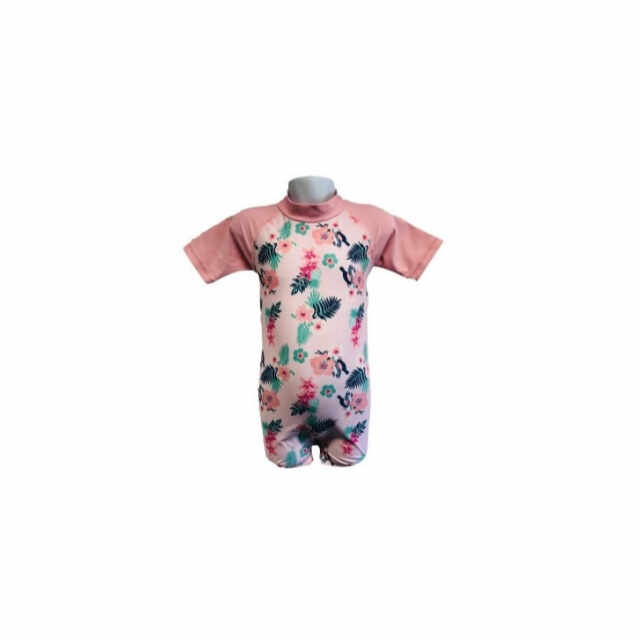 Costum de inot pentru bebelusi si copii, Marimea 00, Floral Pink