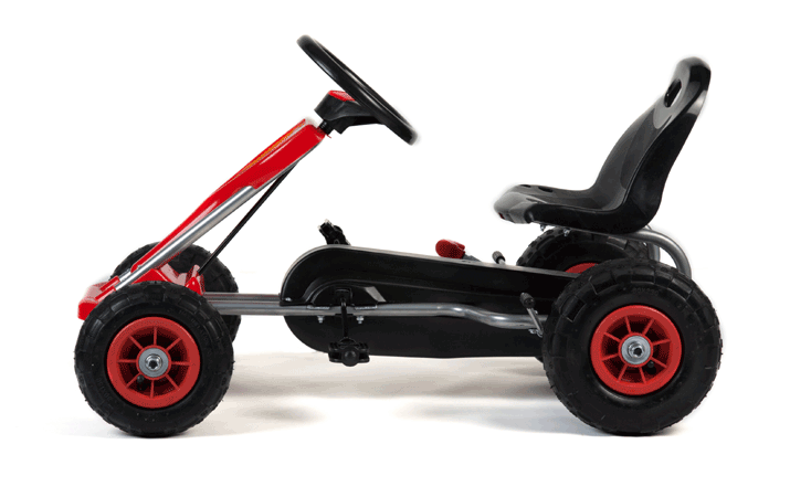Kart cu pedale si roti gonflabile Falcon Red