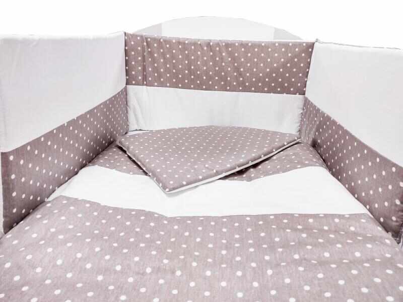 Lenjerie Dots Brown 4 piese 120x60