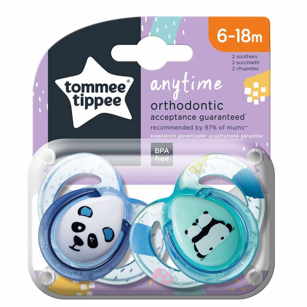 Set 2 suzete ortodontice Tommee Tippee Anytime Verzi 6-18 luni