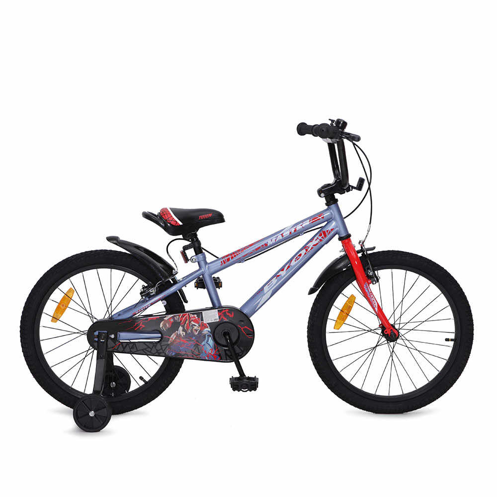Bicicleta pentru baieti cu roti ajutatoare Byox Master Prince Grey 20 inch