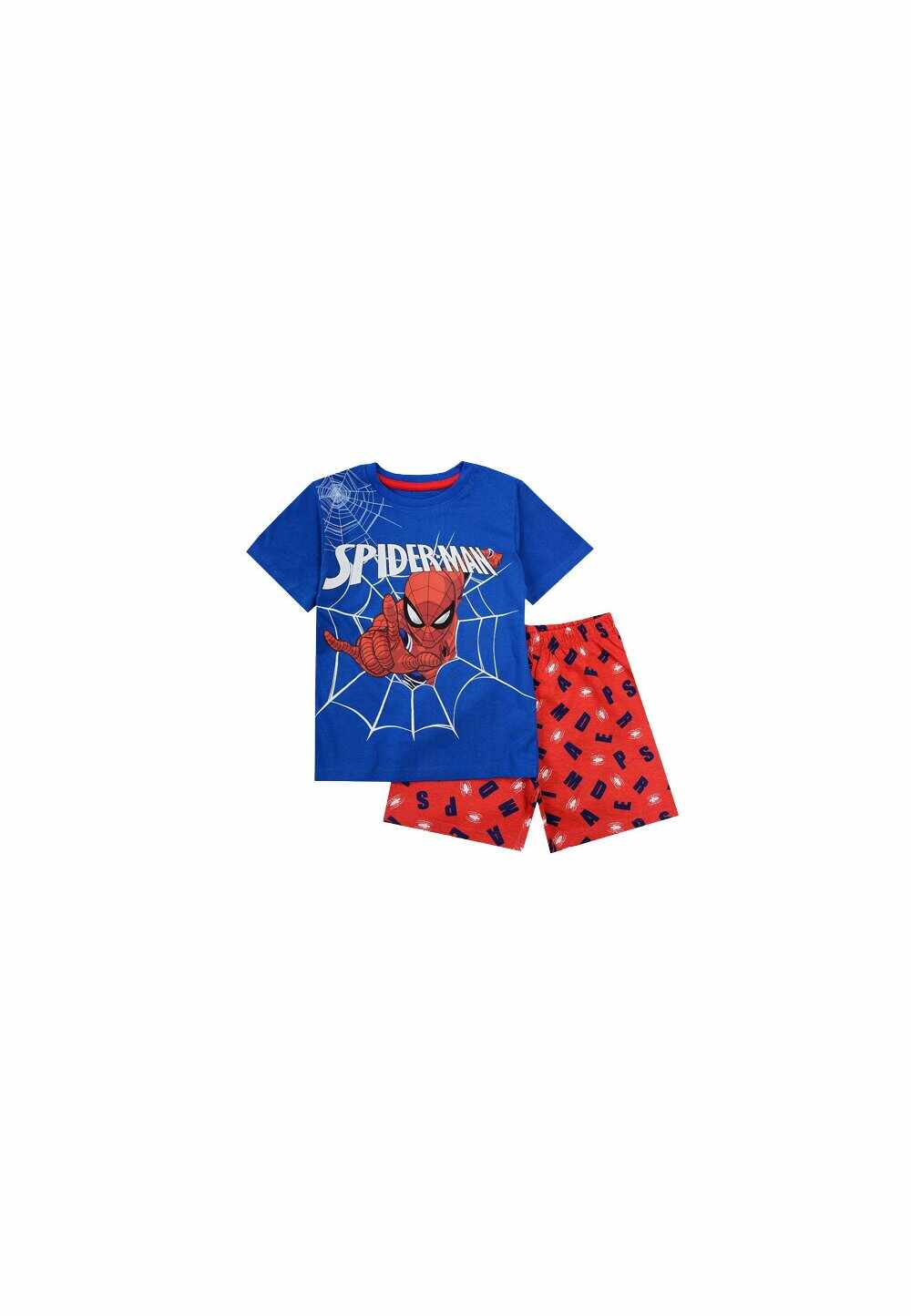 Pijama vara, 93% bumbac, Figurine Spider Man, rosie