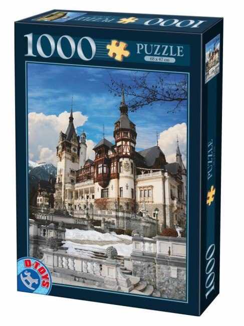 Puzzle 1000 piese - Imagini din Romania - Castelul Peles - Ziua | D-Toys