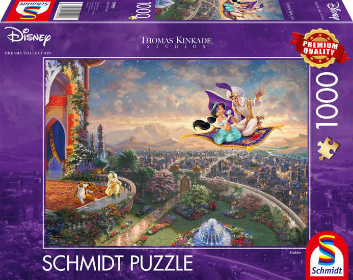 Puzzle 1000 piese - Thomas Kinkade - Disney - Aladdin | Schmidt