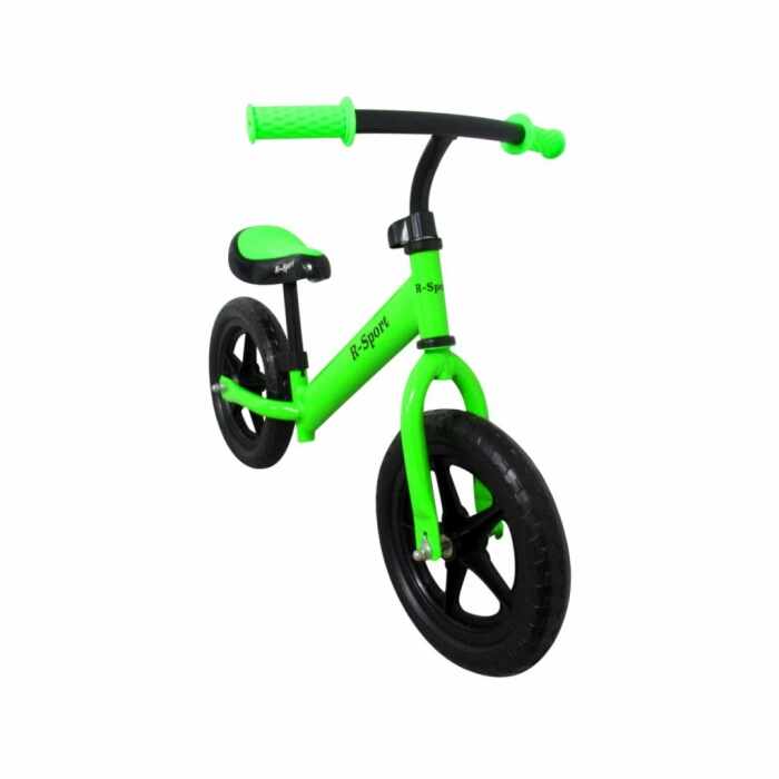 Bicicleta fara pedale cu roti din spuma Eva R-Sport R7 verde
