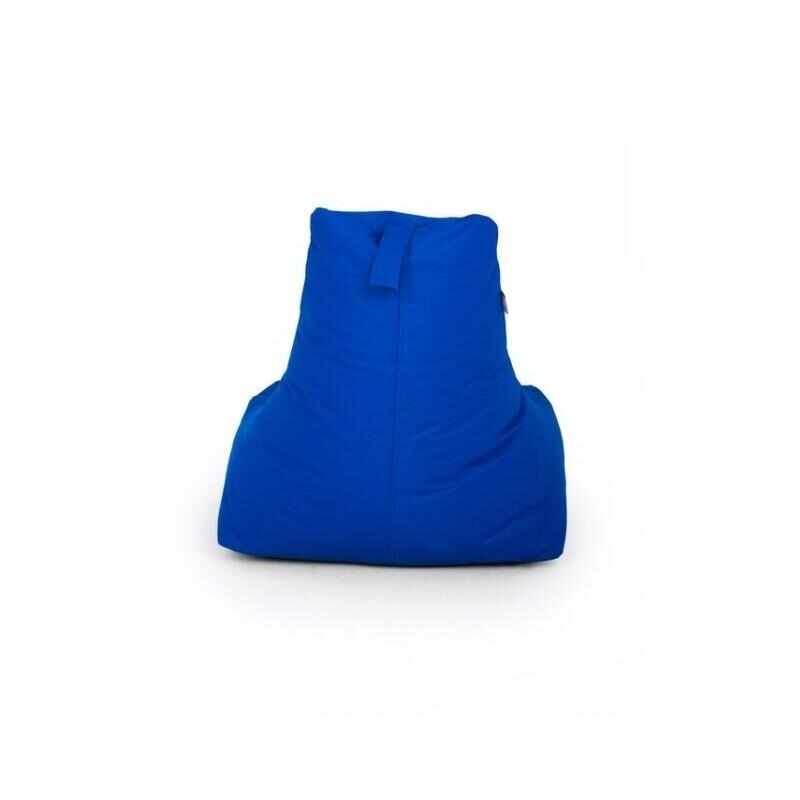 Fotoliu tip para Big Bean Bag textil umplut cu perle polistiren albastru