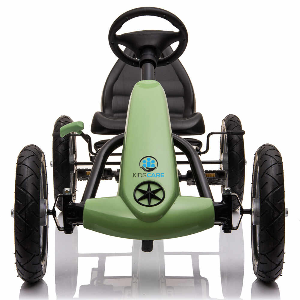 Kart cu pedale si roti gonflabile Karera Verde Kidscare