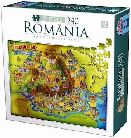 Puzzle - Romania, tara turismului, 240 piese | D-Toys