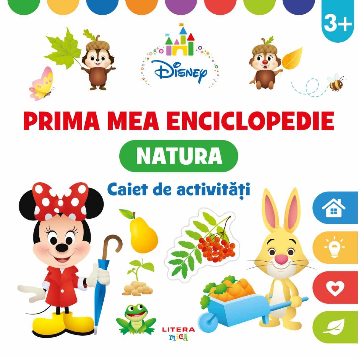 Disney, Prima mea enciclopedie, Natura, Caiet de activitati 3 ani (contine autocolante)
