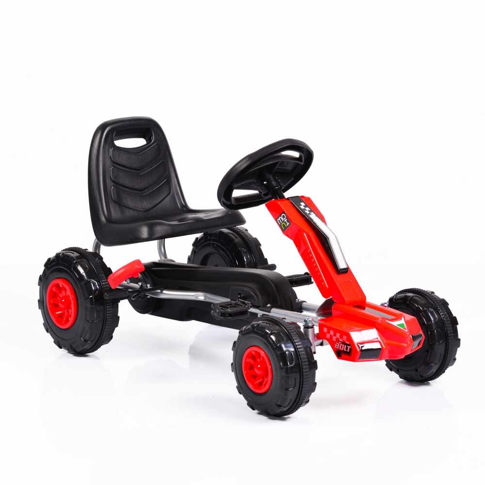 Kart cu pedale pentru copii Bolt Red