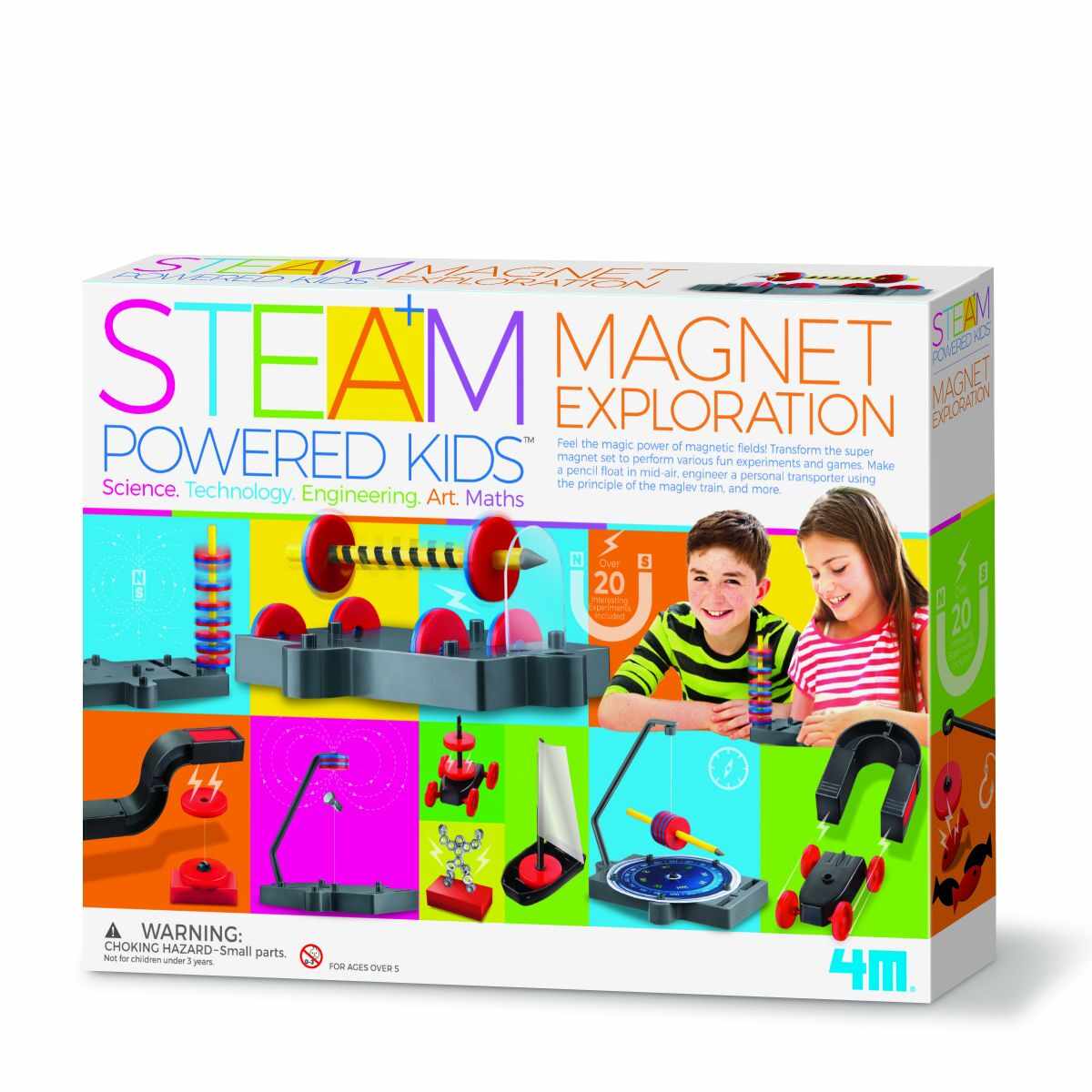Kit stiintific STEAM Kids, 4M, Explorarea magnetica