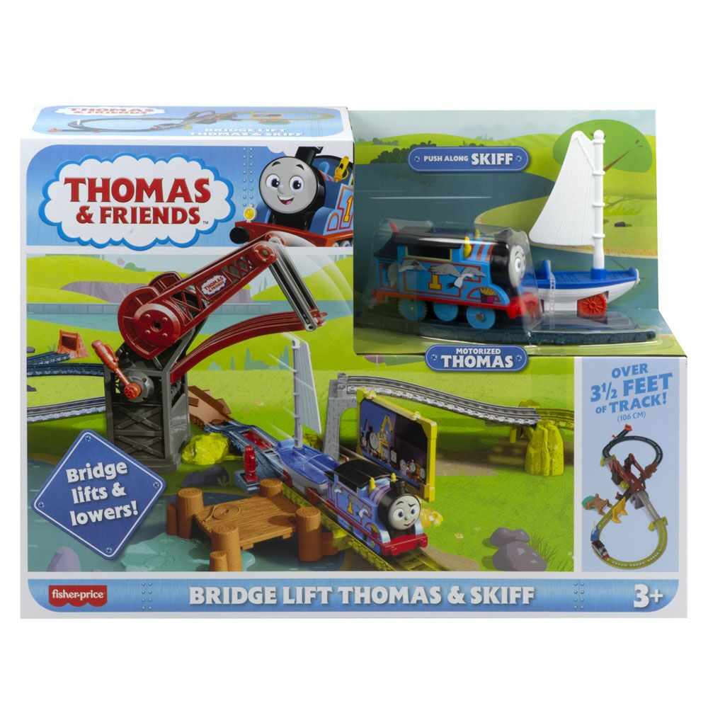 Set de joaca cu pod Fisher Price Thomas and Friends Bridge Lift Thomas and Skiff