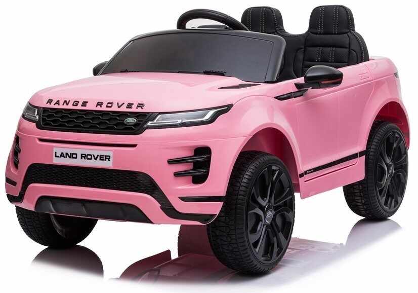 Masinuta electrica 12V cu doua locuri scaun piele si roti EVA Range Rover Pink