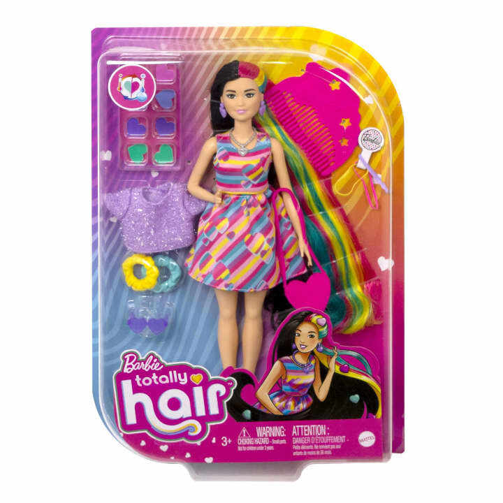 Papusa Barbie cu accesorii Tottaly Hair Heart