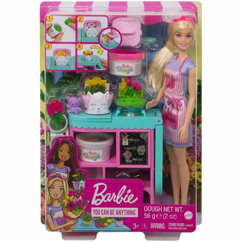 Set de joaca florarie Barbie cu plastilina Careers Florista