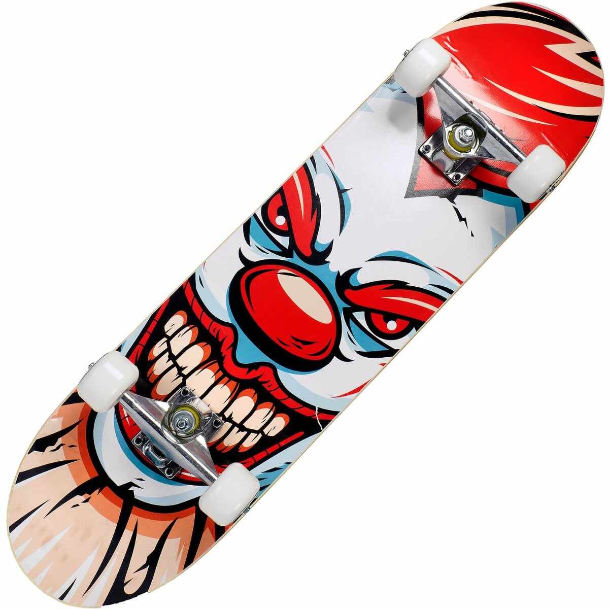 Skateboard Action One, ABEC-7 Aluminiu, 79 x 20 cm, Multicolor Clown