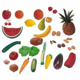 Fructe, legume si fructe uscate set de 36 figurine - Miniland