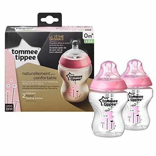 Biberon Tommee Tippee Easy Vent Loved Up 260 ml pink 2 buc