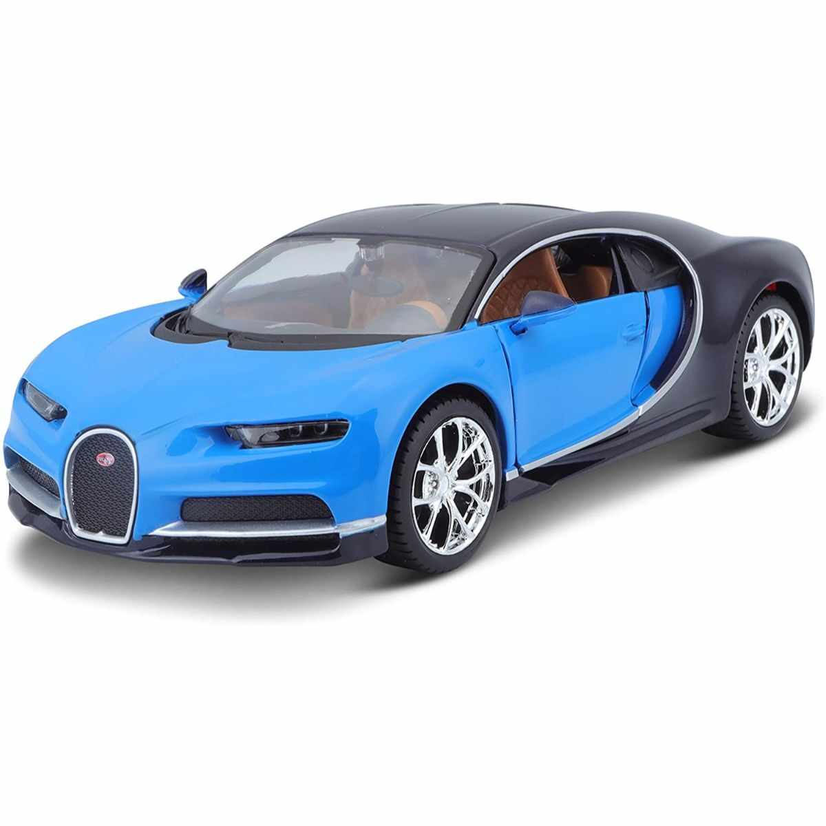 Masinuta Maisto Kit Asamblare Model Bugatti Chiron, 1:24, Albastru
