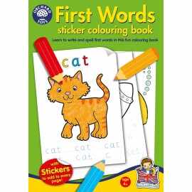 Carte de colorat cu activitati in limba engleza si abtibilduri Primele cuvinte FIRST WORDS