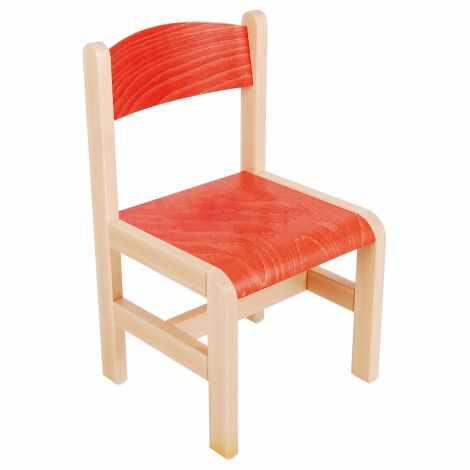 Scaun portocaliu din lemn masura 1 pentru gradinita