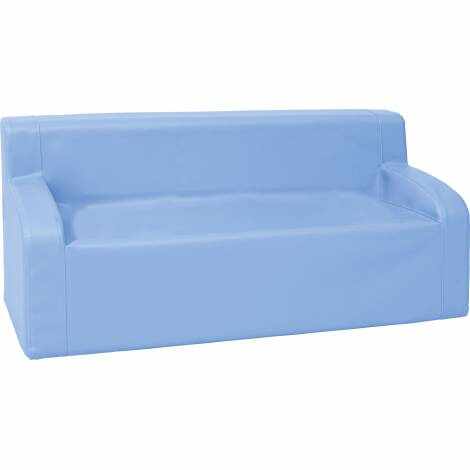 Canapea cu brate din spuma albastra