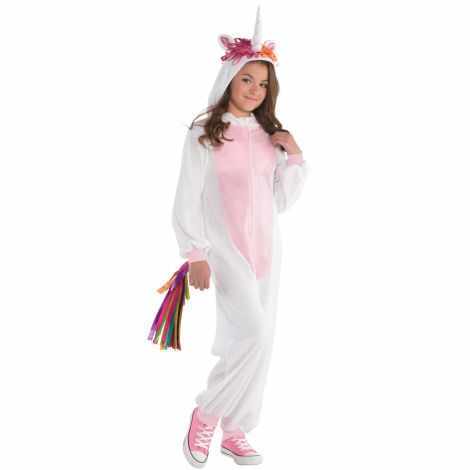 Costum salopeta unicorn 8-10 ani