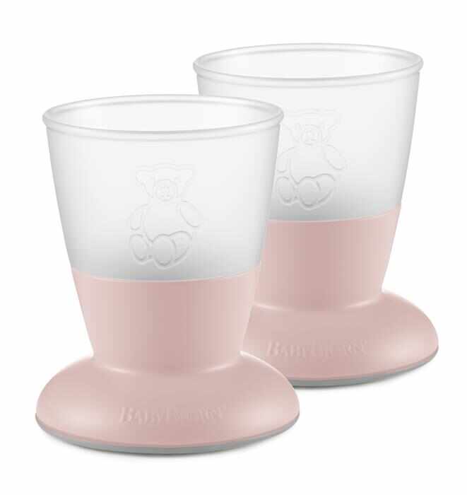 Set 2 pahare pentru bebe Powder Pink