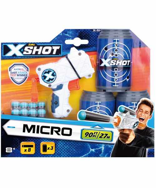 Pistol X-Shot Excel Micro cu 8 gloante de spuma si 3 tinte