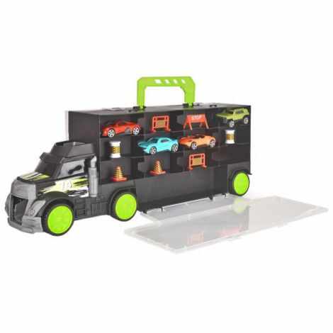 Camion Dickie Toys Carry and Store Transporter cu 4 masinute si accesorii