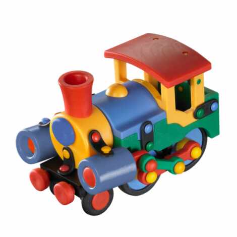 Jucarie de construit mic-o-mic 3D Locomotiva 089.070, 15 cm