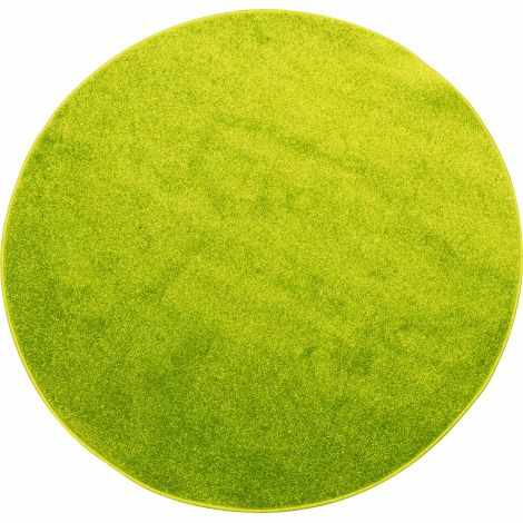 Covor monocrom rotund diametru 140 cm verde